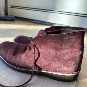 Clarks Suede Chukka Boots, Burgundy Wine coloreay - Size 13